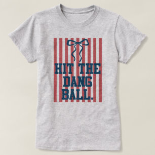 Bandeira de Softbol Coquete Fofa Camisa Divertida