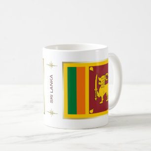 Bandeira de Sri Lanka + Caneca do mapa