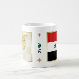 Bandeira de Syria + Caneca do mapa