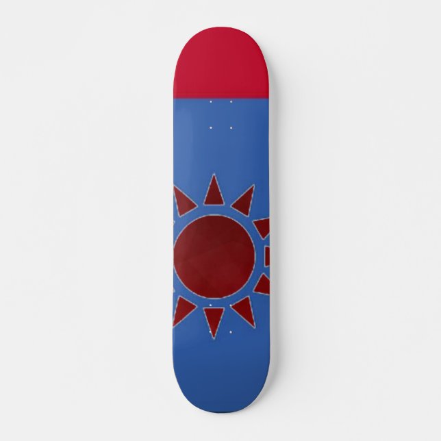Bandeira de Taiwan Red Sun Skateboard (Frente)