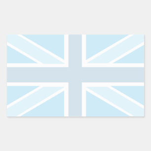 Bandeira de Union Jack em etiquetas azuis