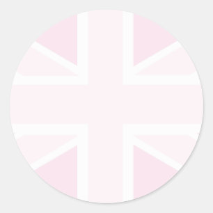 Bandeira de Union Jack em etiquetas do rosa de