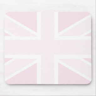Bandeira de Union Jack em Mousepad cor-de-rosa