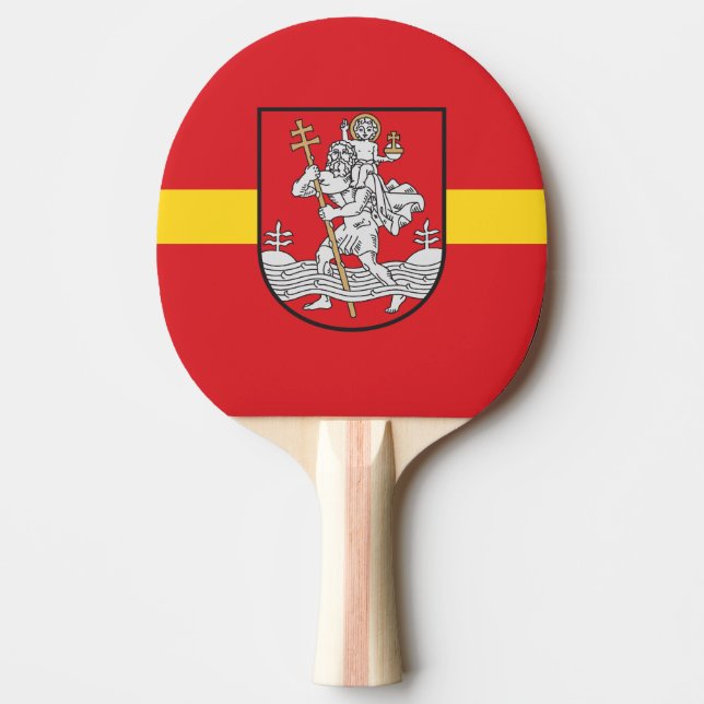 Bandeira de Vilnius, Lituânia Raquete de ping pong (Frente)
