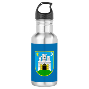 Bandeira de Zagreb, Garrafa de Água de Aço Inoxidá