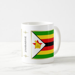 Bandeira de Zimbabwe + Caneca do mapa