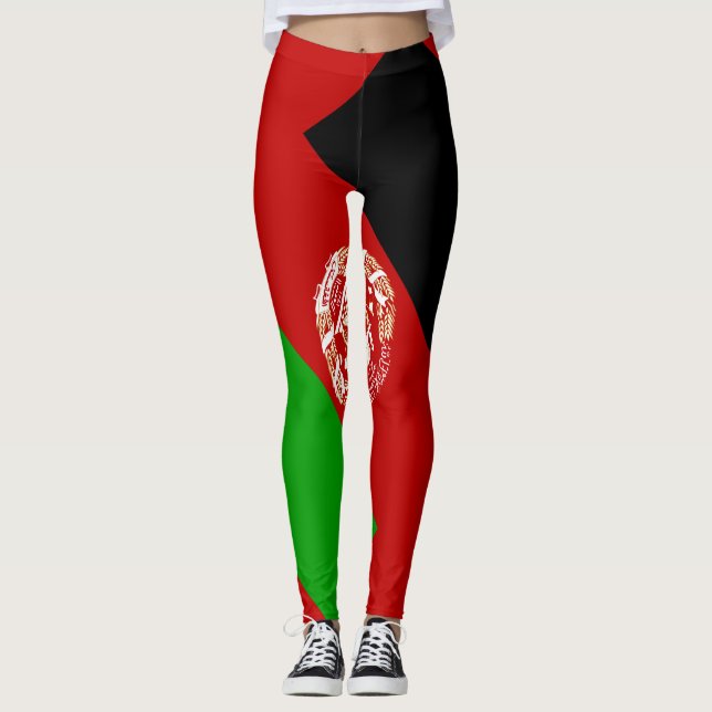 bandeira do Afeganistão Leggings (Frente)