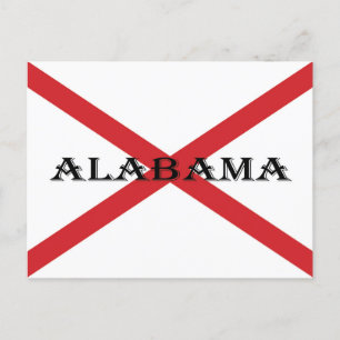 Bandeira do Alabama e cartão postal arc1