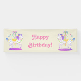 Bandeira do aniversário do cavalo do carrossel