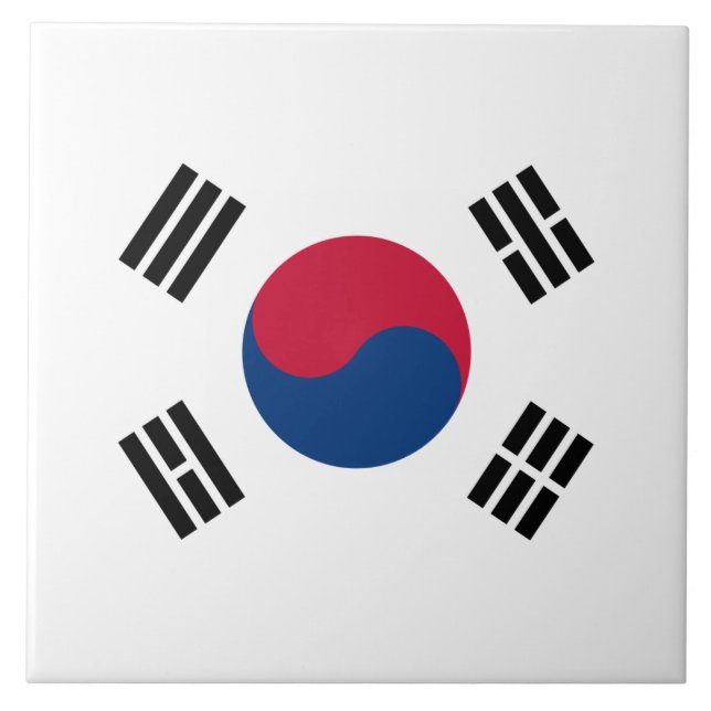 Bandeira do Azulejo cerâmico da Coreia do Sul (Frente)