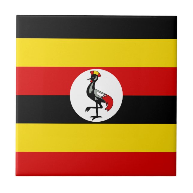 Bandeira do Azulejo cerâmico de Uganda (Frente)