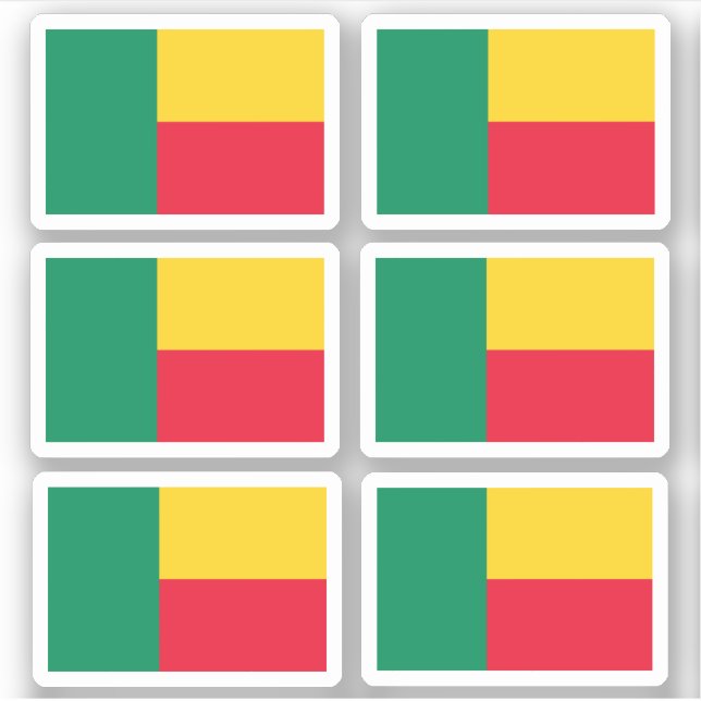Bandeira do Benim - uma coleção de Adesivos (Frente)