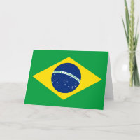 Bandeira do Brasil Cartões de agradecimentos dobra