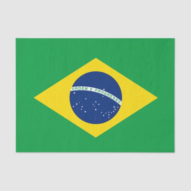 Bandeira do Brasil de Papel Tecido (Frente )