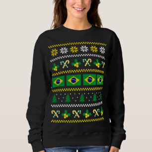 Bandeira do Brasil, suéter de Natal Feio, Metade d