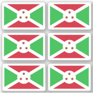 Bandeira do Burundi - uma coleção Adesivo