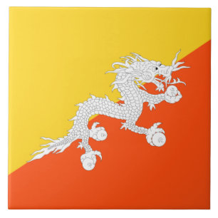 Bandeira do Butão (Butão) (Dragão Thunder)
