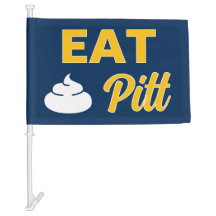 Bandeira do carro WVU Coma PITT - Azul