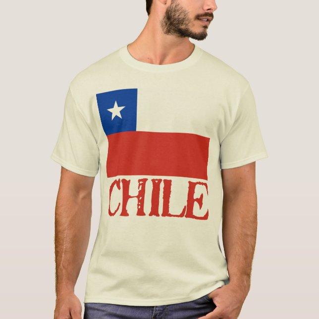Bandeira do Chile com o camiseta conhecido do (Frente)