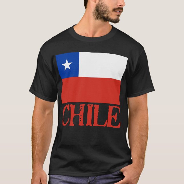Bandeira do Chile com o camiseta conhecido do (Frente)
