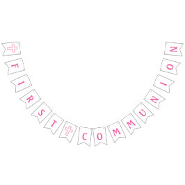 Bandeira do comunhão da cruz cor-de-rosa primeira