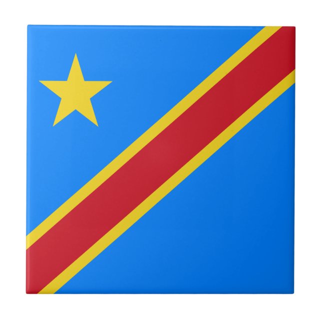Bandeira do Congo Quinxassa (Frente)