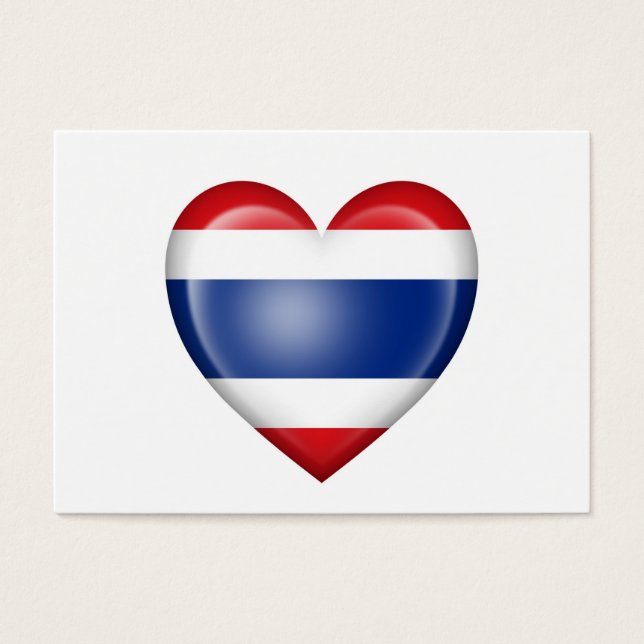 Bandeira do Coração Tailandês em Branco (Frente)