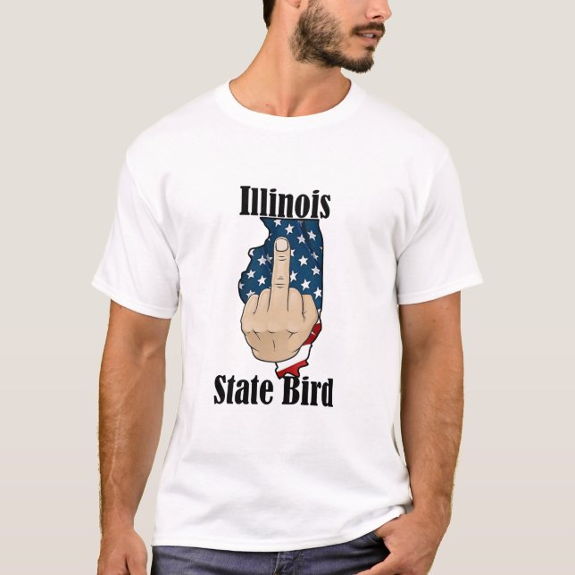 Bandeira do dedo médio da camisa do Estado de Illi (Frente)