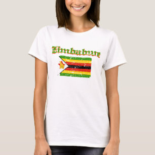 Bandeira do design da camisa de Zimbabwe t