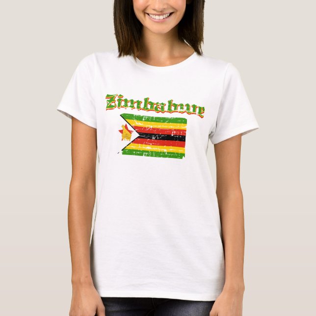 Bandeira do design da camisa de Zimbabwe t (Frente)