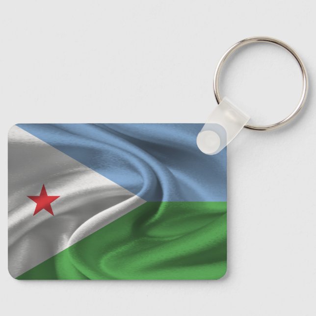 Bandeira do Djibouti Chaveiro (Frente)