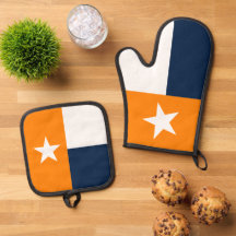 Bandeira do Estado Azul Laranja e Marinho do Texas