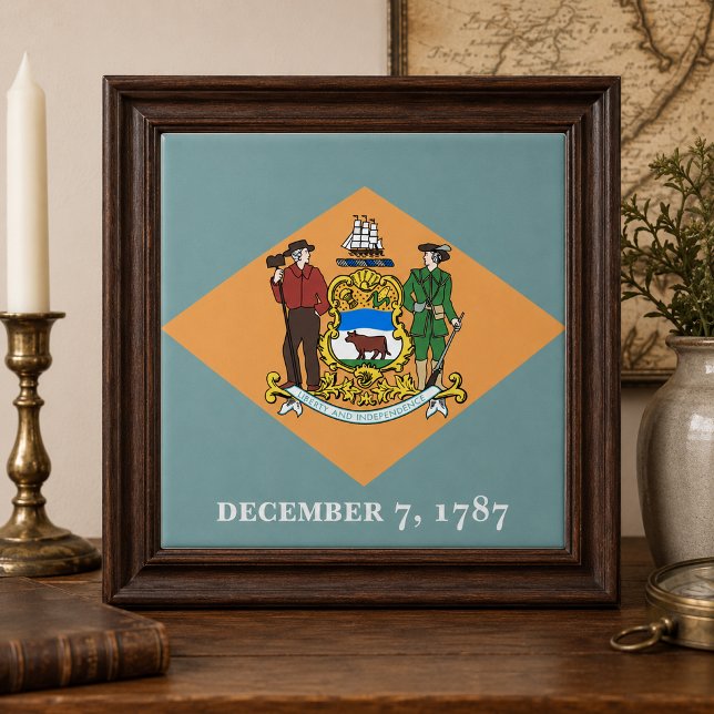 Bandeira do Estado de Delaware (State of Delaware Flag Tile)