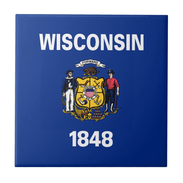 Bandeira do Estado de Wisconsin (Frente)