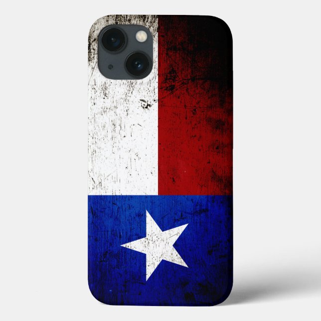 Bandeira do Estado do Texas Black Grunge (Verso)