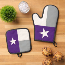 Bandeira do Estado do Texas Cinza Roxo e Prata