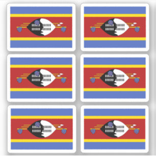 Bandeira do Eswatini - um adesivo de coleção