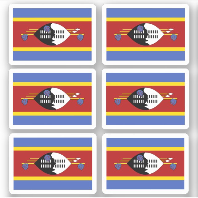 Bandeira do Eswatini - um adesivo de coleção (Frente)