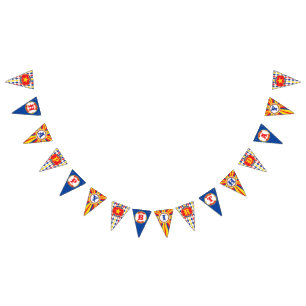 Bandeira do feliz aniversario do circo do vintage,