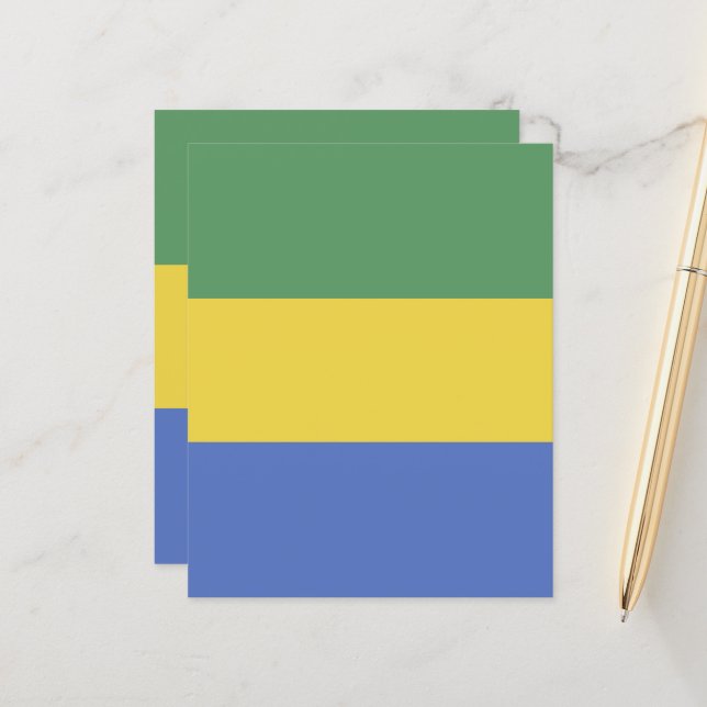 Bandeira do Gabão (Frente/Verso In Situ)