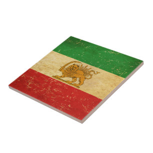 Bandeira do Irã, Shahof Iran Flag Azulejo cerâmico