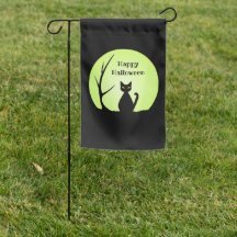 Bandeira do Jardim Halloween do Horror Cat