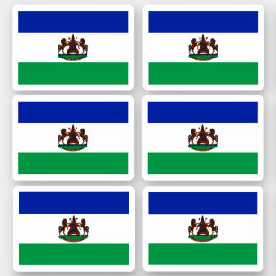 Bandeira do Lesoto - um adesivo de coleção