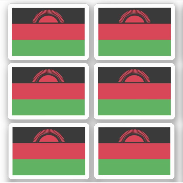 Bandeira do Malawi - um adesivo de coleção (Frente)