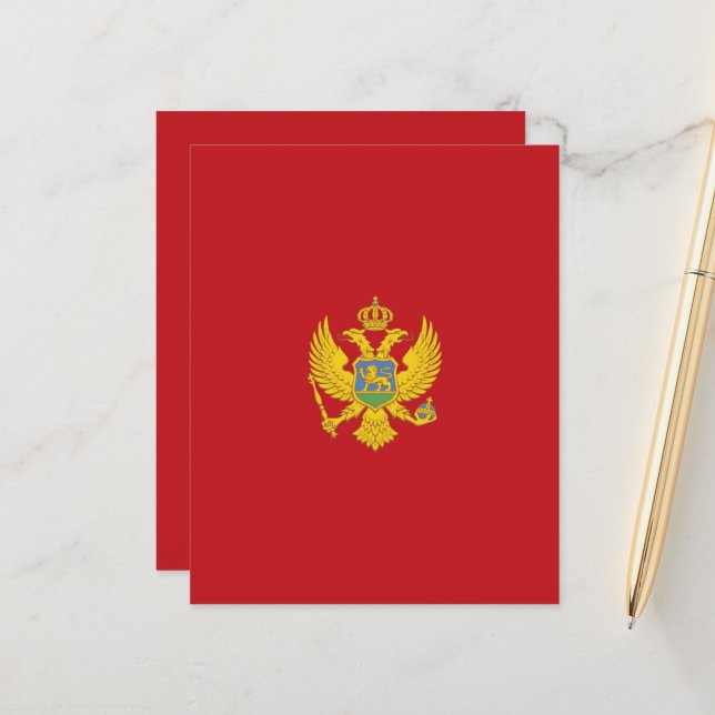 Bandeira do Montenegro (Frente/Verso In Situ)