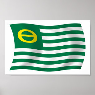 Bandeira do Movimento Ecológico Poster Impressão