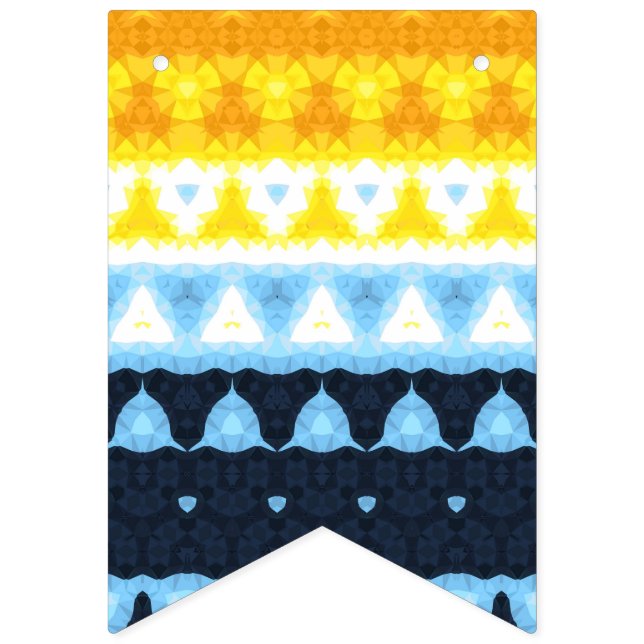 Bandeira do Orgulho Boho Groovy Geométrico Abstrat (Primeira Bandeira)