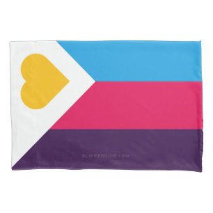 Bandeira do orgulho da poliamoria tricolor do Slip