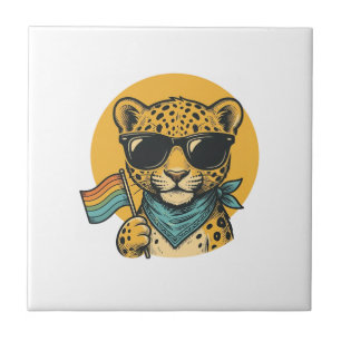 Bandeira do Orgulho do Leopardo Arco-íris Design V