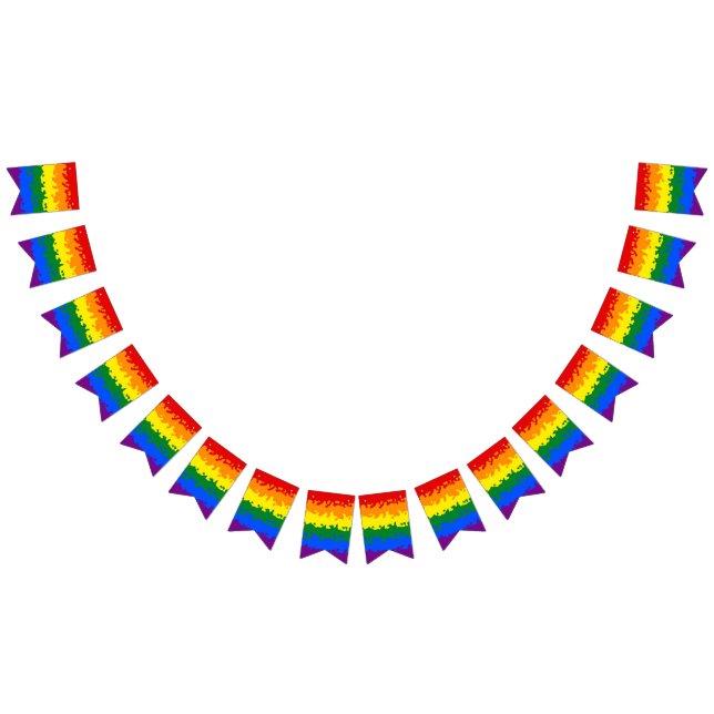 Bandeira do Orgulho Gay Arco-Íris Abstrato Boho Fu (Todos)